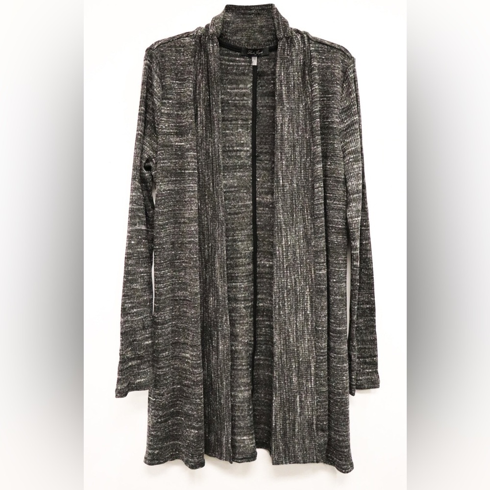 Laila Jayde Ribbed Side Slit Duster Cardigan
